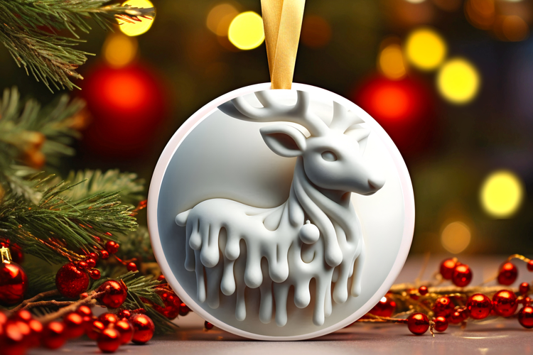 Round Christmass Ornament Sublimation|Clipart