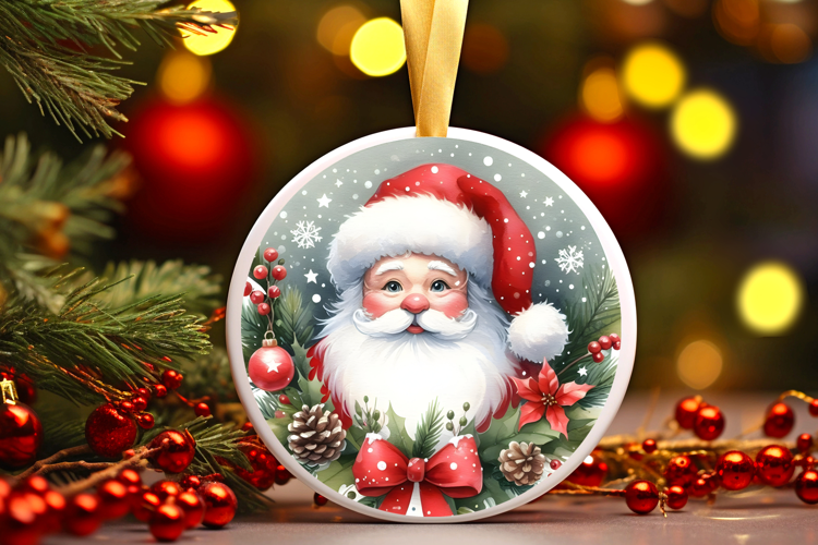 Round Christmass Ornament Sublimation|Clipart