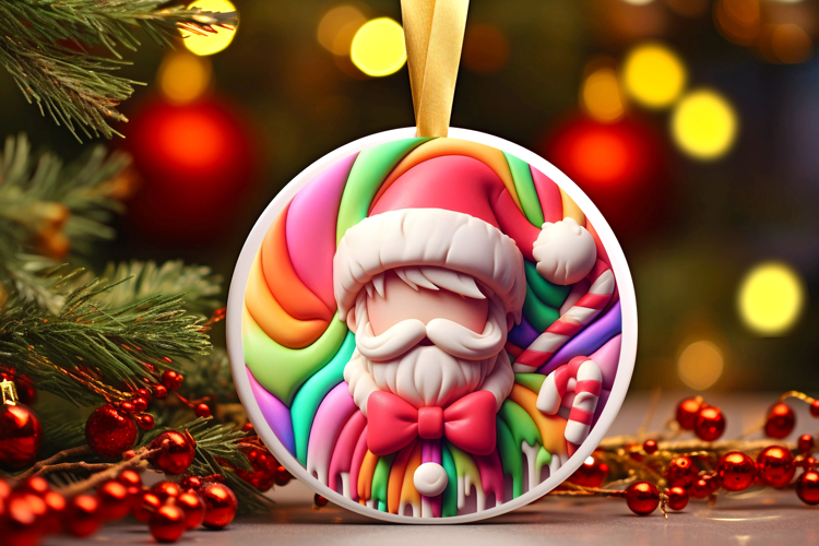 Round Christmass Ornament Sublimation|Clipart
