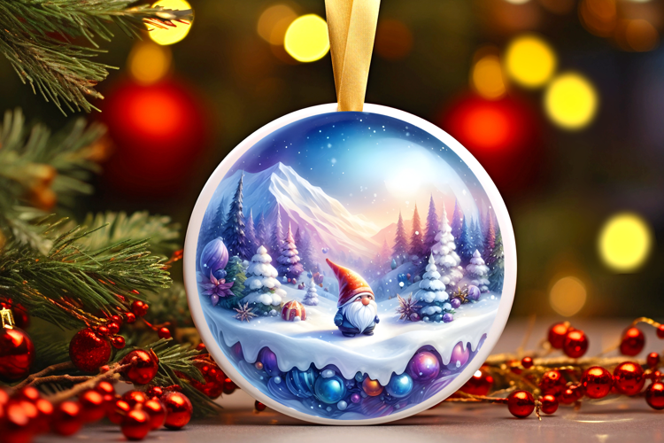 Round Christmass Ornament Sublimation|Clipart