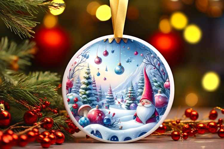 Round Christmass Ornament Sublimation|Clipart
