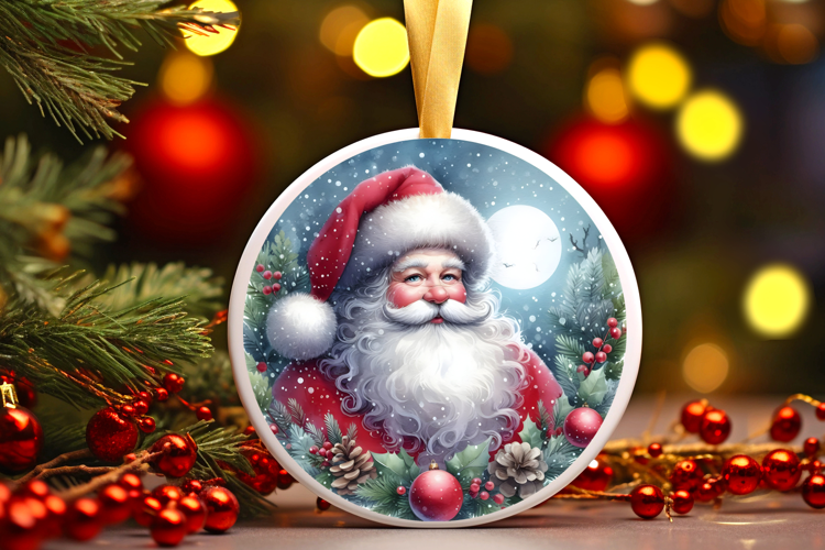 Round Christmass Ornament Sublimation|Clipart