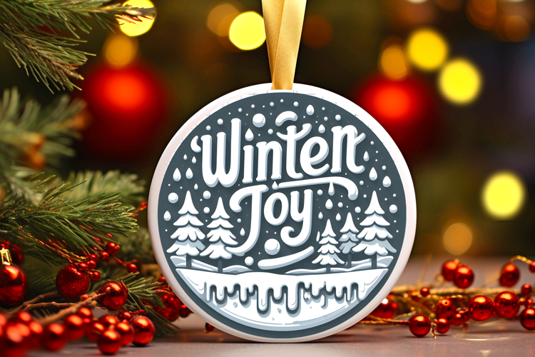 Round Christmass Ornament Sublimation|Clipart