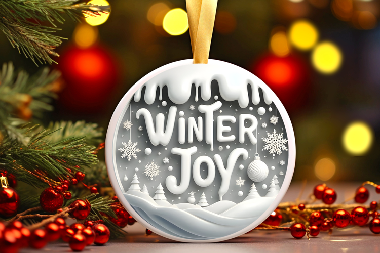 Round Christmass Ornament Sublimation|Clipart