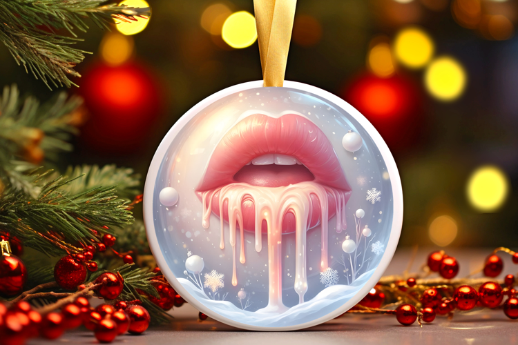 Round Christmass Ornament Sublimation|Clipart