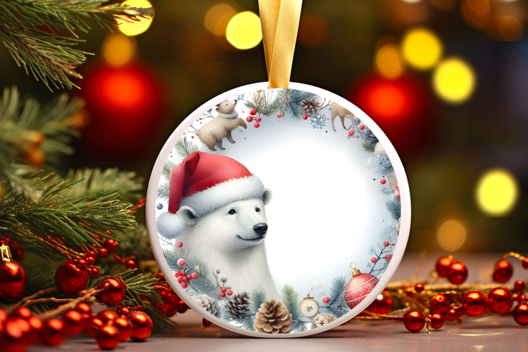 Round Christmass Ornament Sublimation|Clipart