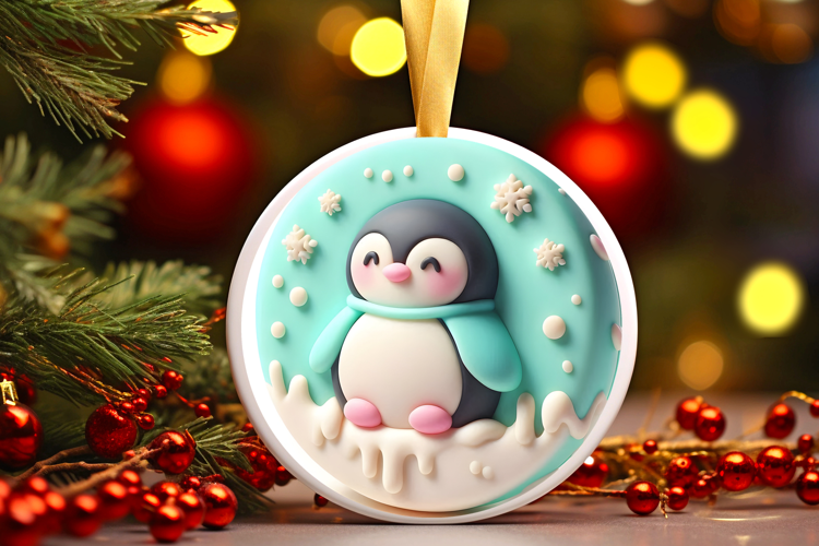 Round Christmass Ornament Sublimation|Clipart