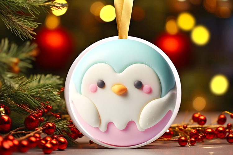 Round Christmass Ornament Sublimation|Clipart