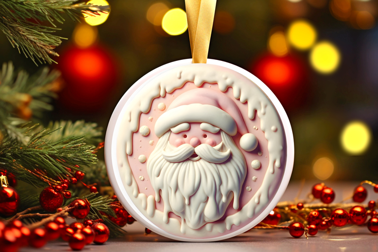 Round Christmass Ornament Sublimation|Clipart