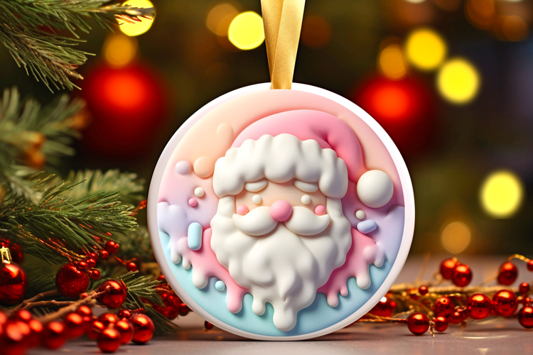 Round Christmass Ornament Sublimation|Clipart