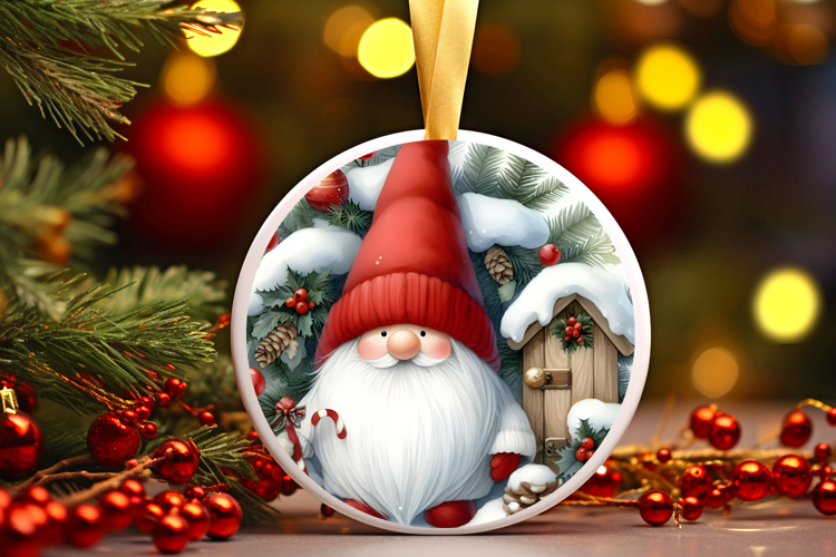 Round Christmass Ornament Sublimation|Clipart