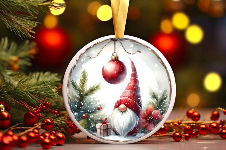 Round Christmass Ornament Sublimation|Clipart