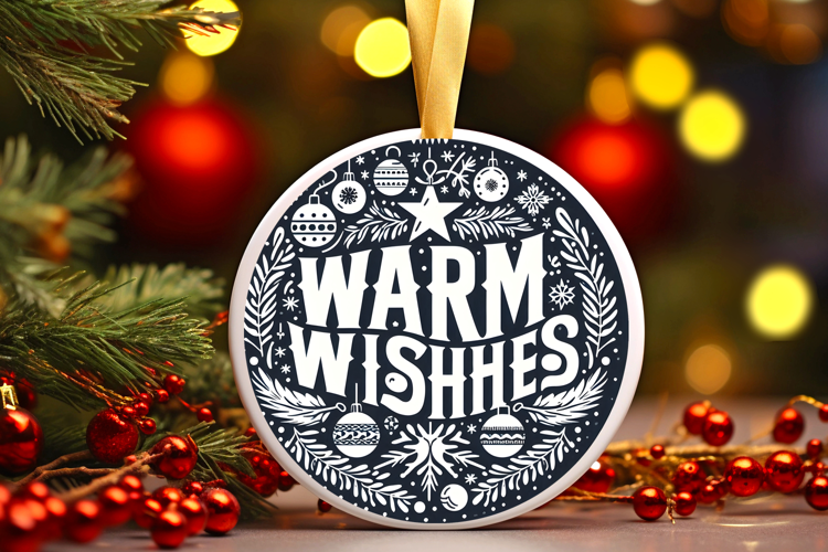 Round Christmass Ornament Sublimation|Clipart