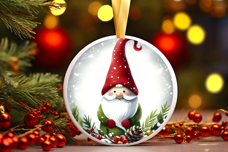 Round Christmass Ornament Sublimation|Clipart