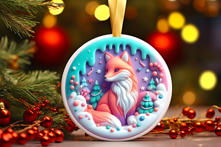 Round Christmass Ornament Sublimation|Clipart