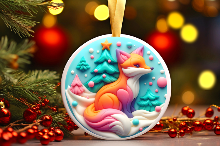 Round Christmass Ornament Sublimation|Clipart