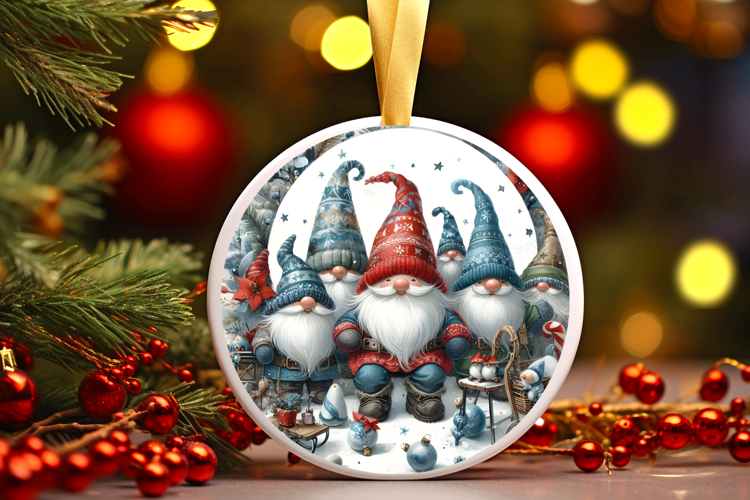 Round Christmass Ornament Sublimation|Clipart