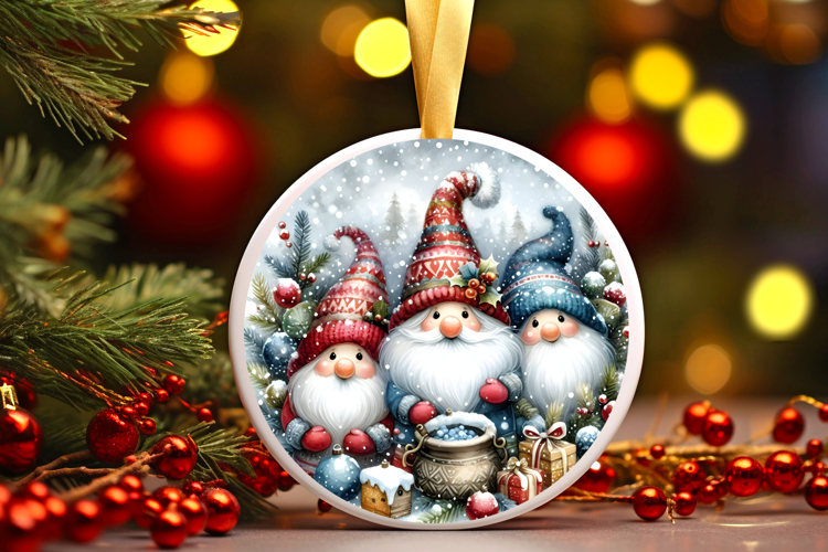 Round Christmass Ornament Sublimation|Clipart