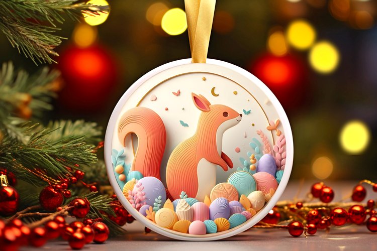 Round Christmas Ornament Sublimation|Clipart