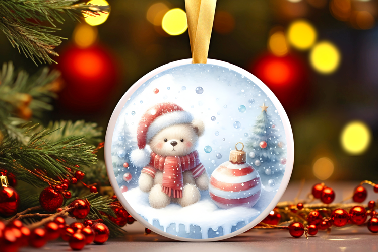 Round Christmass Ornament Sublimation|Clipart