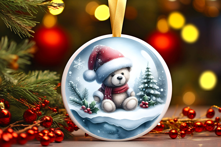 Round Christmass Ornament Sublimation|Clipart