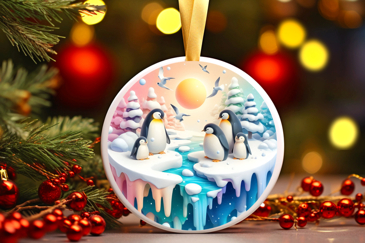 Round Christmass Ornament Sublimation|Clipart