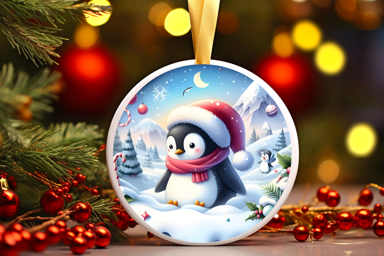 Round Christmass Ornament Sublimation|Clipart