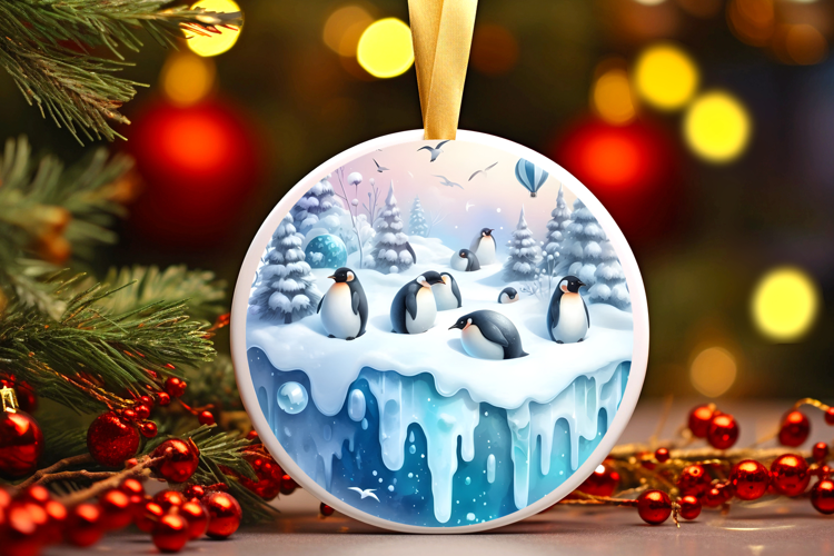 Round Christmass Ornament Sublimation|Clipart