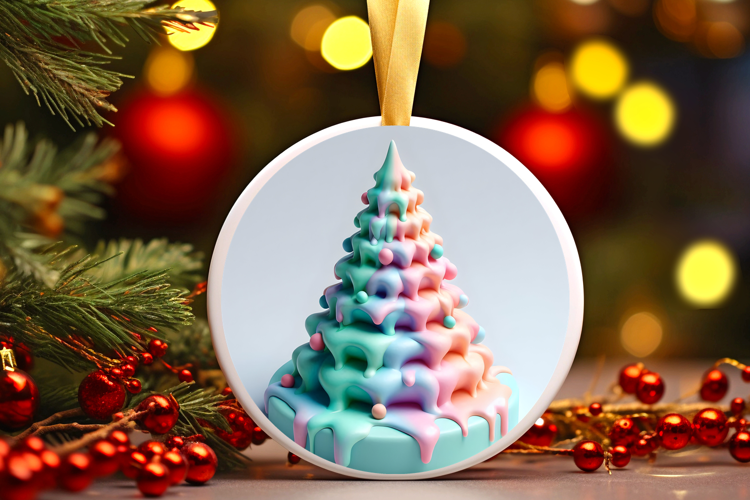 Round Christmass Ornament Sublimation|Clipart