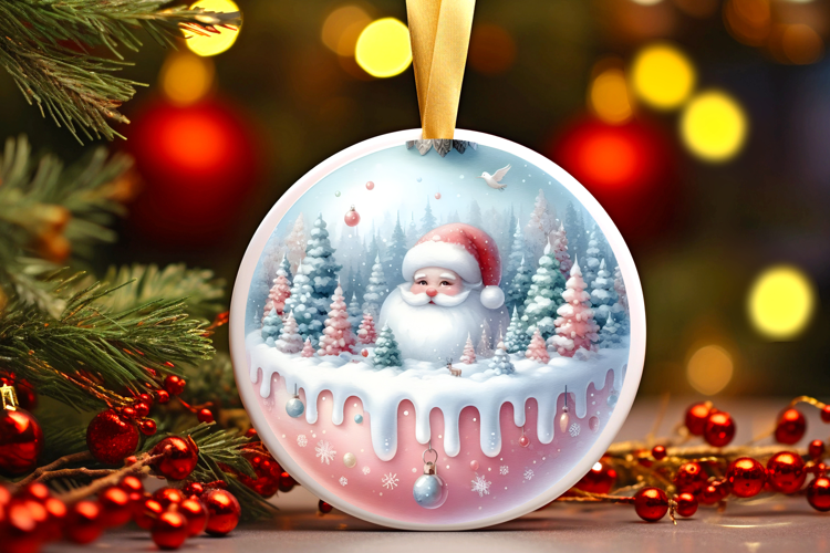 Round Christmass Ornament Sublimation|Clipart