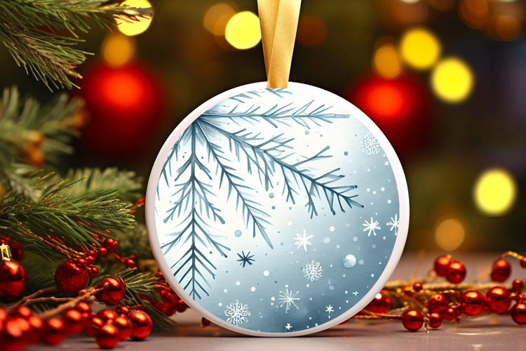 Round Christmass Ornament Sublimation|Clipart