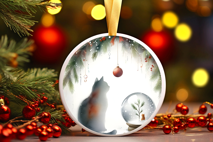 Round Christmass Ornament Sublimation|Clipart