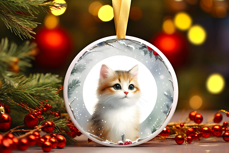 Round Christmass Ornament Sublimation|Clipart