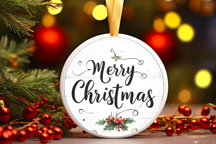 Round Christmass Ornament Sublimation|Clipart