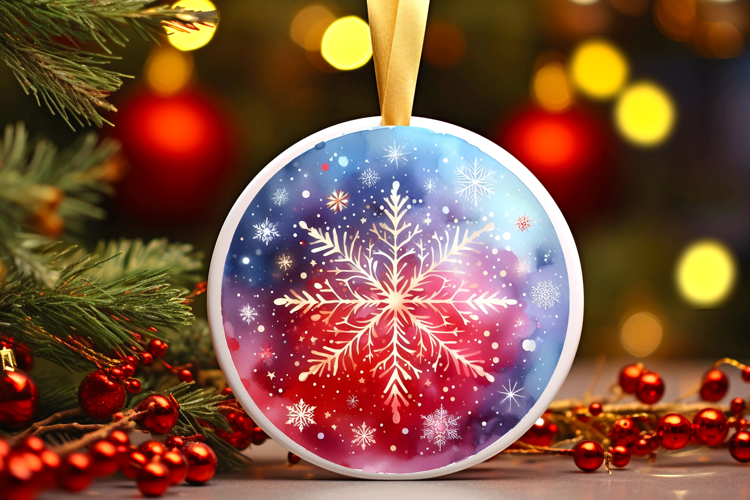 Round Christmass Ornament Sublimation|Clipart