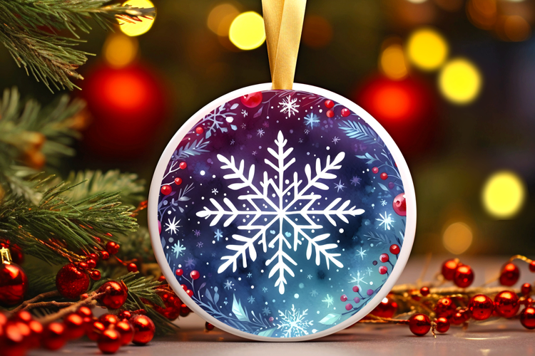 Round Christmass Ornament Sublimation|Clipart