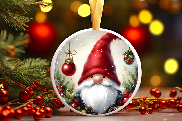 Round Christmass Ornament Sublimation|Clipart