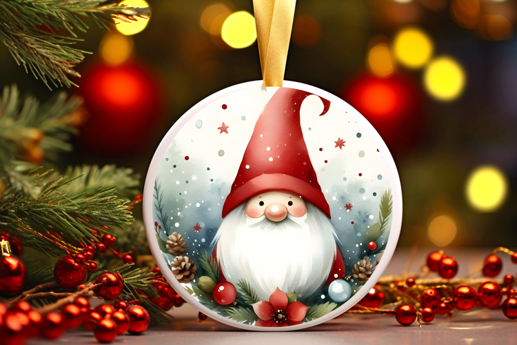 Round Christmass Ornament Sublimation|Clipart