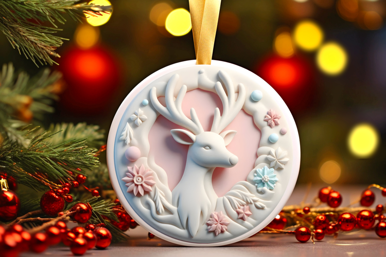 Round Christmass Ornament Sublimation|Clipart