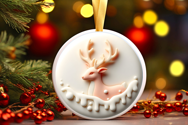 Round Christmass Ornament Sublimation|Clipart
