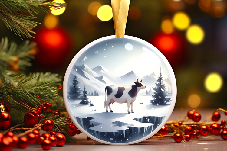 Round Christmass Ornament Sublimation|Clipart