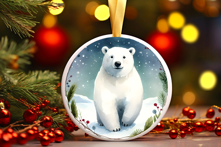 Round Christmass Ornament Sublimation|Clipart