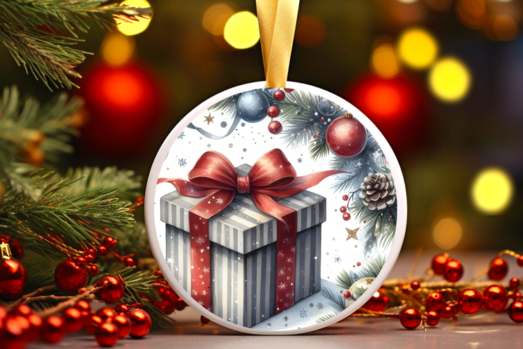 Round Christmass Ornament Sublimation|Clipart