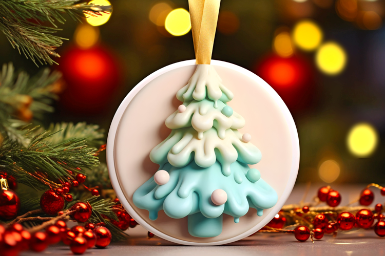 Round Christmass Ornament Sublimation|Clipart