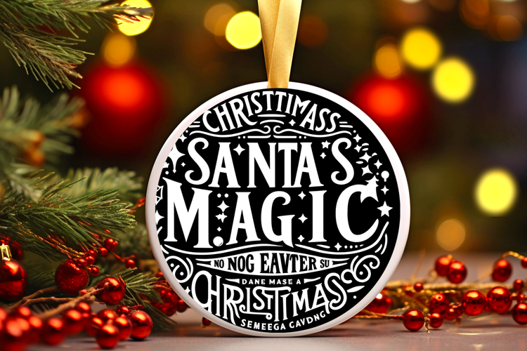 Round Christmass Ornament Sublimation|Clipart