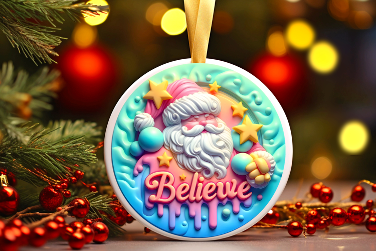 Round Christmass Ornament Sublimation|Clipart