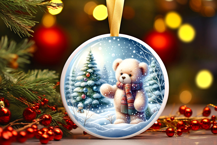 Round Christmass Ornament Sublimation|Clipart