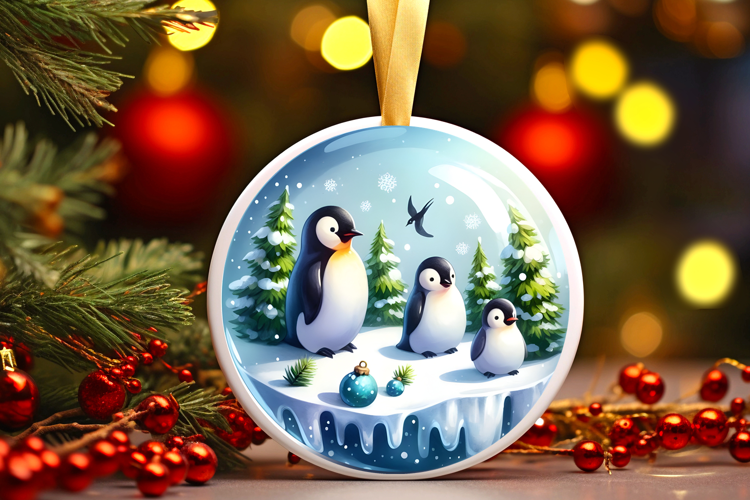 Round Christmass Ornament Sublimation|Clipart