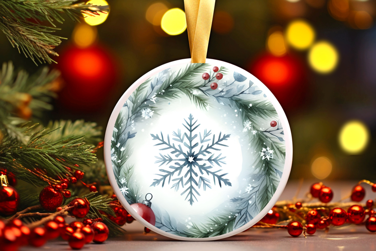 Round Christmass Ornament Sublimation|Clipart
