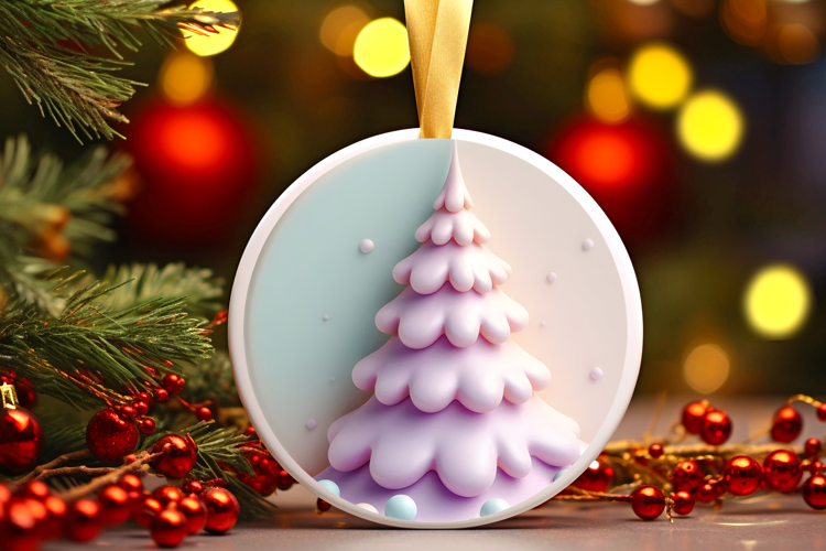 Round Christmass Ornament Sublimation|Clipart